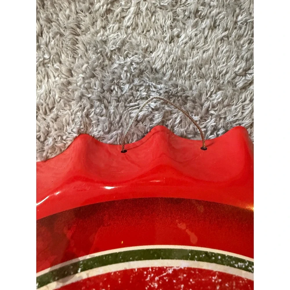 Coca-Cola Unisex Vintage Bottle Cap Wall Sign 15.75in Red Distressed Metal